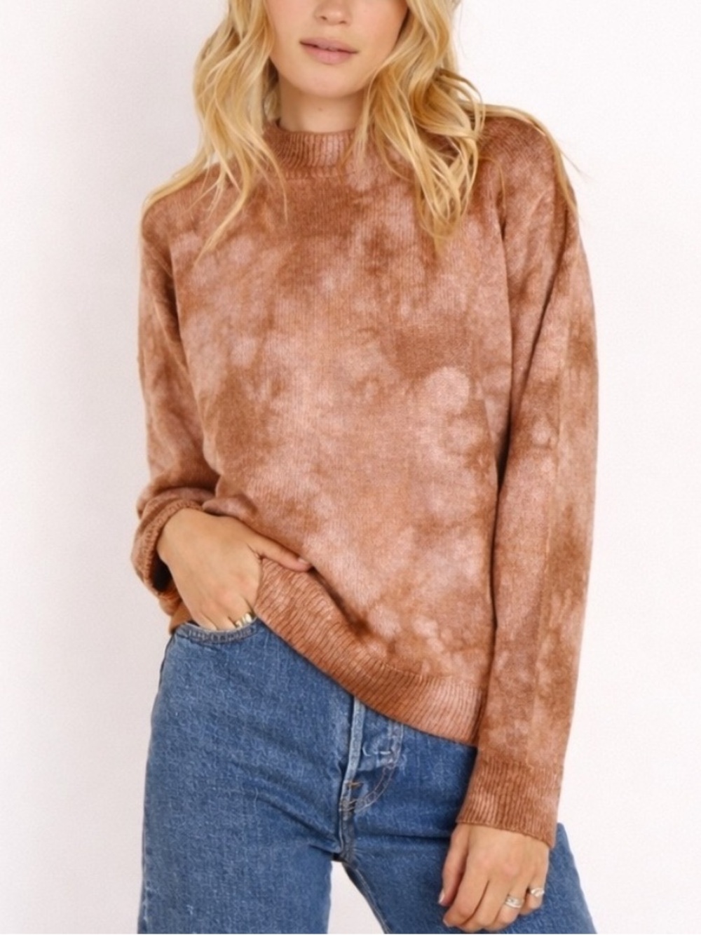 KNOT SISTERS Image Sweater in Tie-dye, Tabacco, S